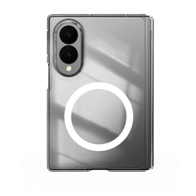 Galaxy Z Fold 8 Case M-safe Charging Feature Transparent Hard PC Wlons Pita Cover Şeffaf