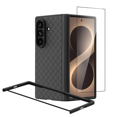 Galaxy Z Fold 8 Ultra Benks ArmorPro ArmorGrid Grand Combo Triple Accessory Set (Front & Back Kevlar Carbon Cover + Screen Protector) Black