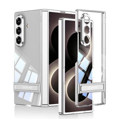 Galaxy Z Fold 8 Ultra Case Camera Protection Transparent Design Zore Lego Stand Cover Silver