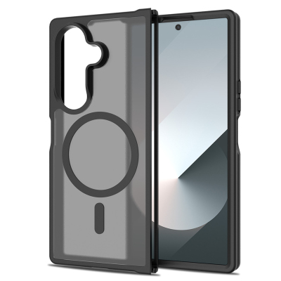 Galaxy Z Fold 8 Ultra Case with M-Safe Charging and Camera Protection - Zore Lunex Cover Black