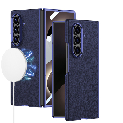 Galaxy Z Fold 8 Ultra Case with M-safe Charging Feature Zore Kipta KPT-12 Hard PC Cover Navy blue