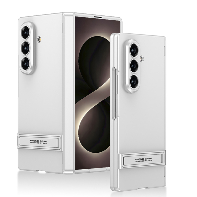 Galaxy Z Fold 8 Ultra Case Zore Kıpta Stand Cover Silver