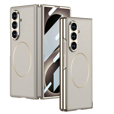 Galaxy Z Fold 8 Ultra Kılıf M-safe Şarj Özellikli Zore Kıpta KPT-10 Sert PC Kapak Titanyum