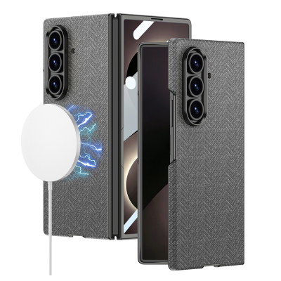 Galaxy Z Fold 8 Ultra Kılıf M-safe Şarj Özellikli Zore Kıpta KPT-11 Sert PC Kapak Gri