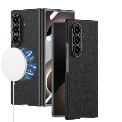 Galaxy Z Fold 8 Ultra Kılıf M-safe Şarj Özellikli Zore Kıpta KPT-12 Sert PC Kapak Siyah