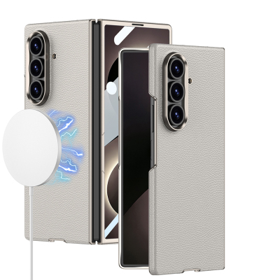 Galaxy Z Fold 8 Ultra Kılıf M-safe Şarj Özellikli Zore Kıpta KPT-12 Sert PC Kapak Titanyum