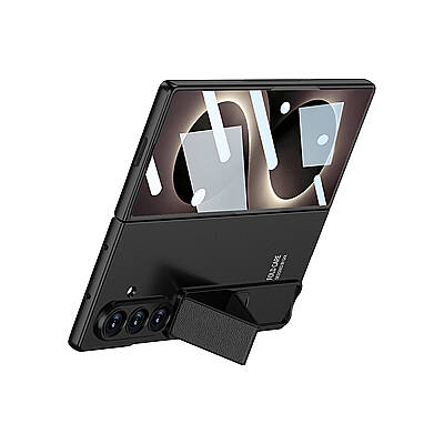 Galaxy Z Fold 8 Ultra Kılıf Standlı Zore Kıpta Qstand Kapak Siyah