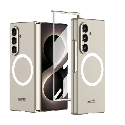 Galaxy Z Fold 8 Ultra Kılıf Wireless Şarj Özellikli Zore Kıpta M-safe Kapak Titanyum
