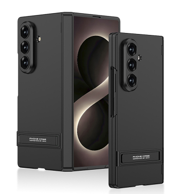 Galaxy Z Fold 8 Ultra Kılıf Zore Kıpta Standlı Kapak Siyah