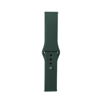 Gear S2 Band Serisi 20mm Klasik Kordon Silikon Strap Kayış Pine Yeşil