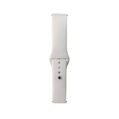 Gear S2 Band Serisi 20mm Klasik Kordon Silikon Strap Kayış Beyaz