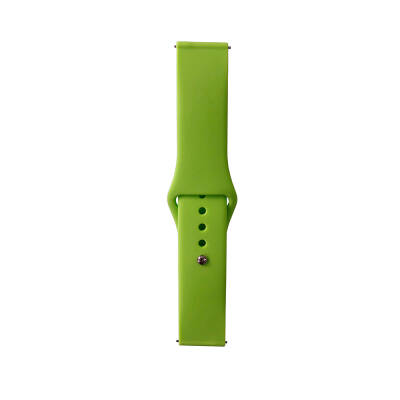 Gear S2 Band Serisi 20mm Klasik Kordon Silikon Strap Kayış Yeşil