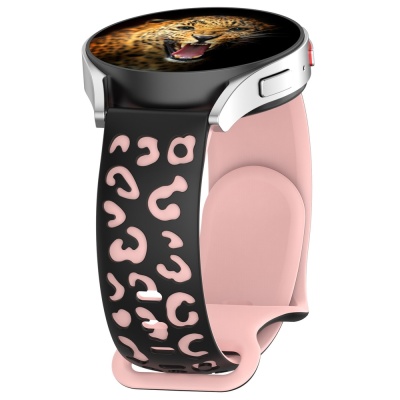 Gear S2 Zore KRD-140 20mm Silicone Strap Black-Rose Gold
