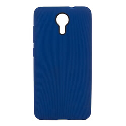 General Mobile 4G Android One Case Zore Line Silicon Cover Navy blue