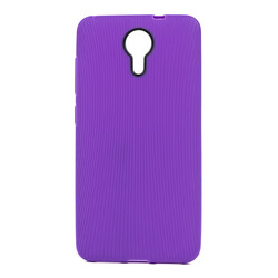 General Mobile 4G Android One Case Zore Line Silicon Cover Purple