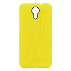 General Mobile 4G Android One Case Zore Line Silicon Cover Yellow