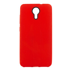 General Mobile 4G Android One Case Zore Line Silicon Cover Red