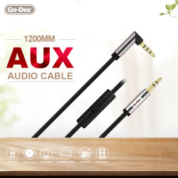 Go Des GAC-207 Aux Audio Cable Grey