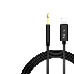 Go Des GAC-301 Lightning Aux Cable Black