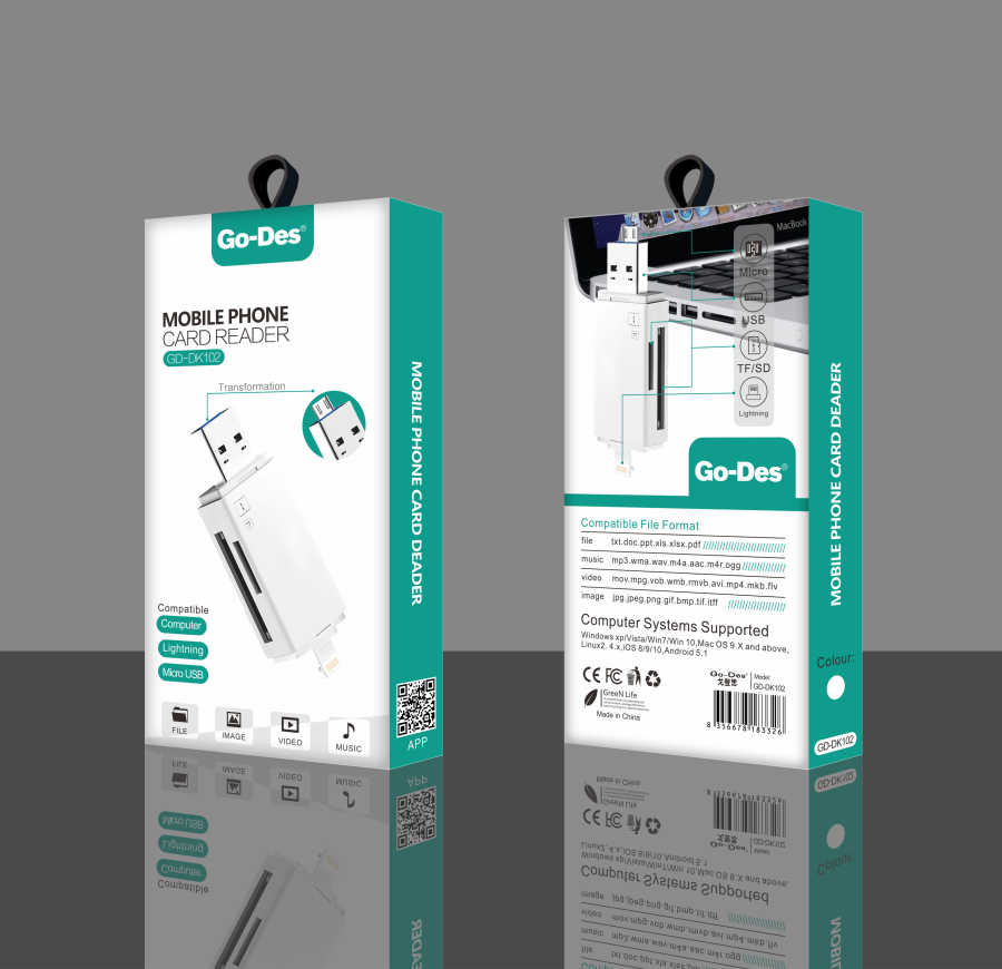 Go Des GD-DK102 Lightning Card Reader - 5