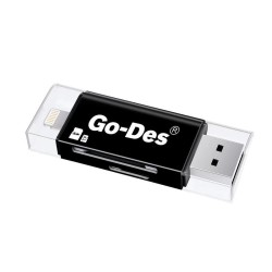 Go Des GD-DK102 Lightning Card Reader Black