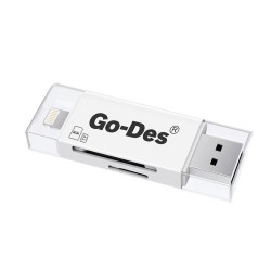 Go Des GD-DK102 Lightning Card Reader White