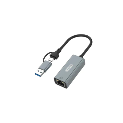 Go Des GD-6871 RJ45 Type-C to USB-A Ethernet Converter Cable 100Mbps Grey