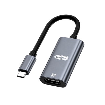 Go Des GD-6906 HDTV Type-C to HDMI 4K Ultra HD Ses ve Video Adaptörü 60hz Gri