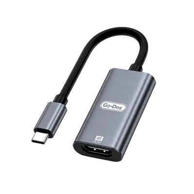 Go Des GD-6906 HDTV Type-C to HDMI 4K Ultra HD Ses ve Video Adaptörü 60hz Gri