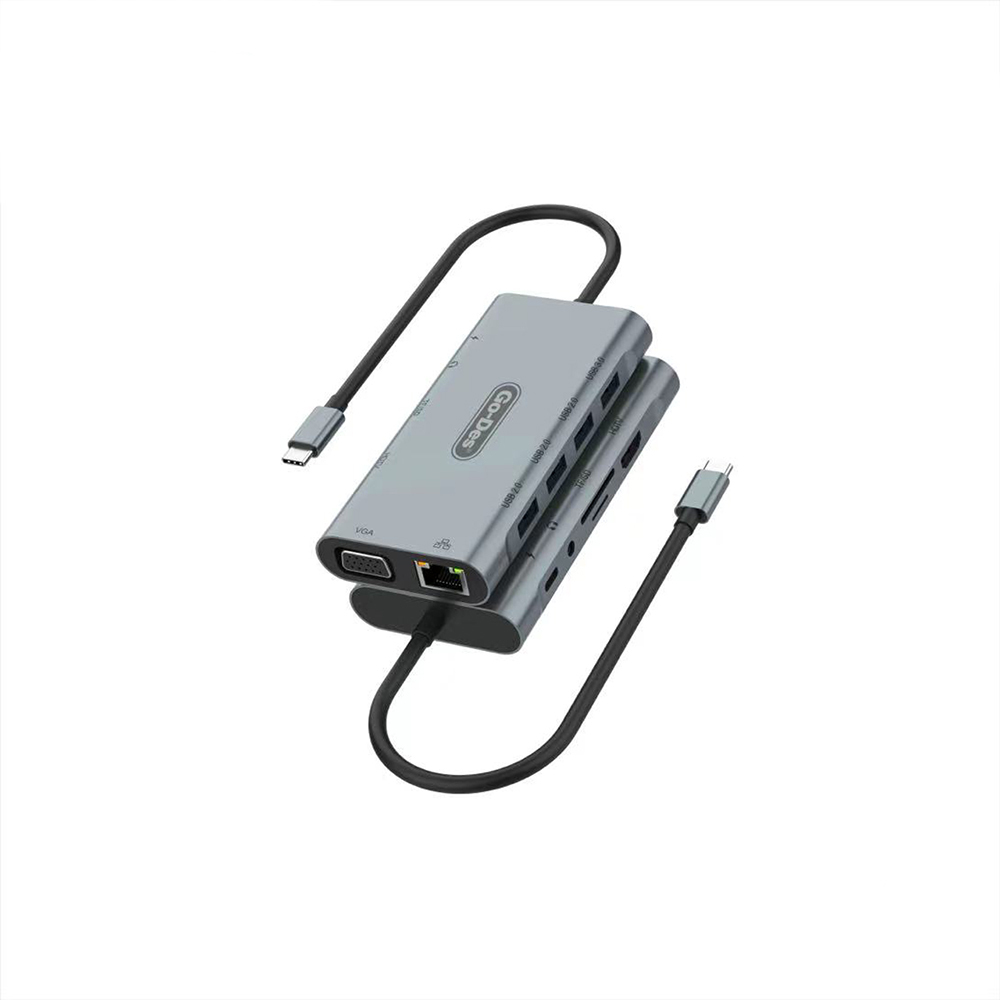 Go Des GD-6907 11 in 1 Type-C Hub SD Kart-RJ45-HDMI-VGA-Usb Çoğaltıcı - 2