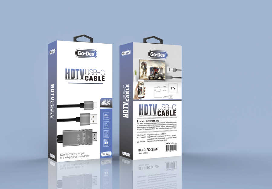 Go Des GD-8273 HDTV Usb-C Cable - 2
