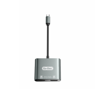 Go Des GD-8289 4K 60 Hz Görüntü Kalitesi Type-C to HDMI Adaptör Gri