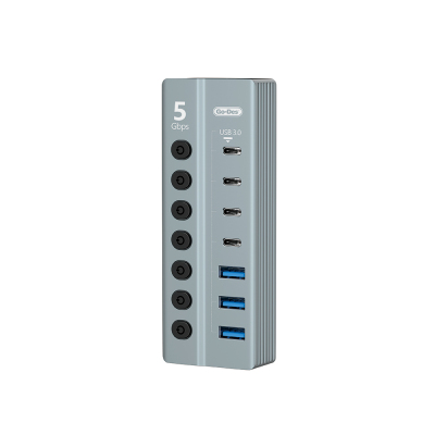 Go Des GD-9212 7-in-1 Multi-Type-C and USB Hub Grey