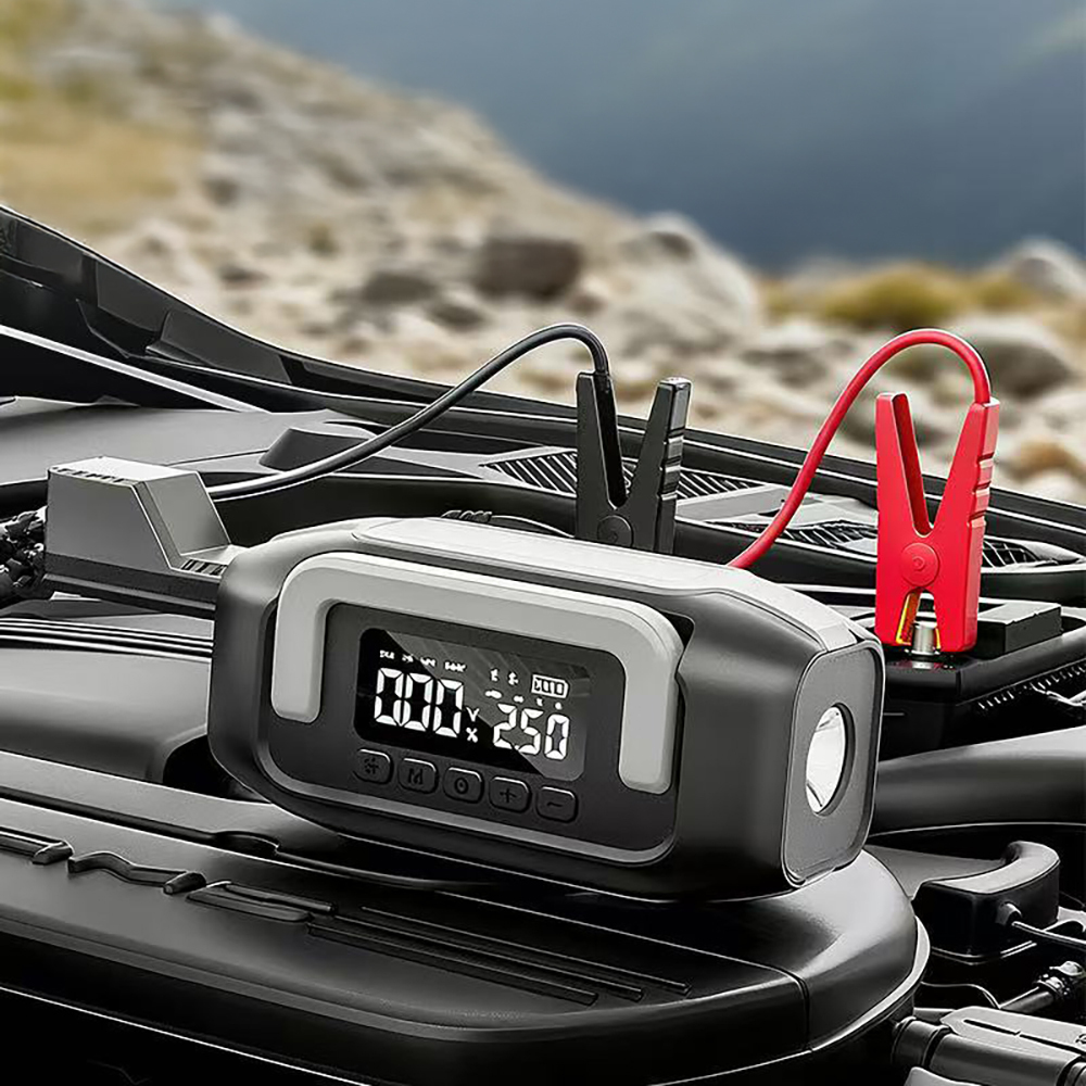 Go-Des GD-B636 LED Light Car Battery Emergency Booster Power Supply and Air Compressor 10000mAh - 4