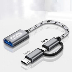 Go Des GD-CT033 2 in 1 Micro - Type-C Otg Grey