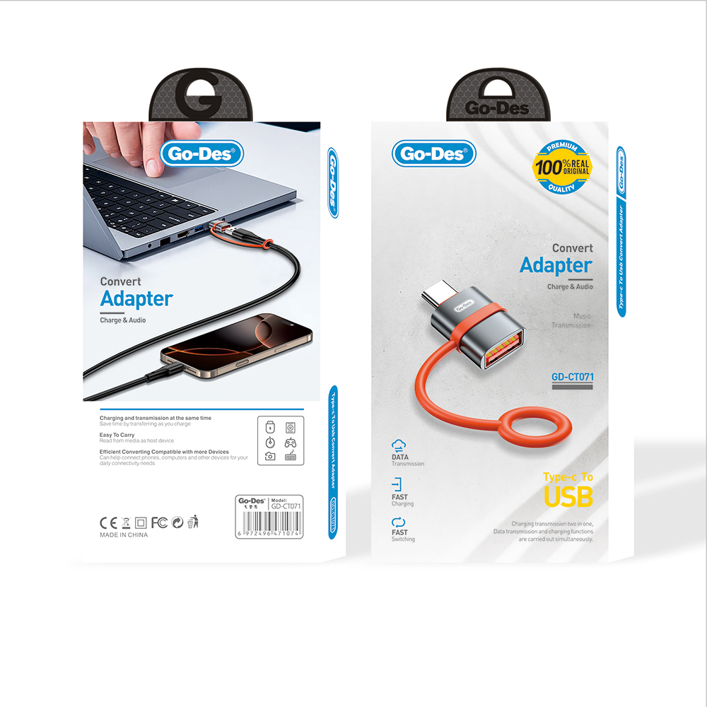 Go Des GD-CT071 Type-C to USB-A OTG Adaptör - 4