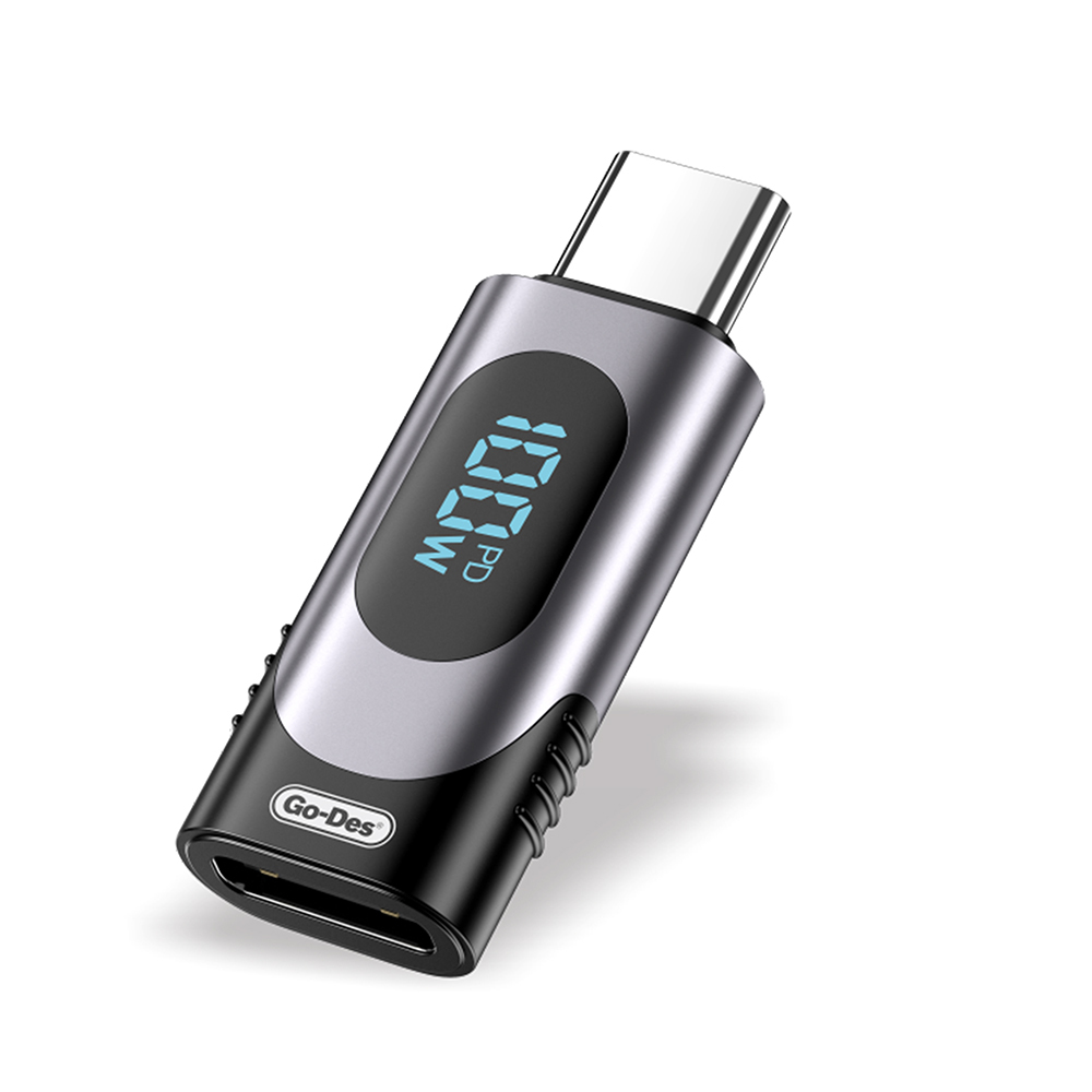 Go Des GD-CT072 Type-C to Type-C Dijital LED Göstergeli Hızlı Şarj Adaptörü 100W - 1