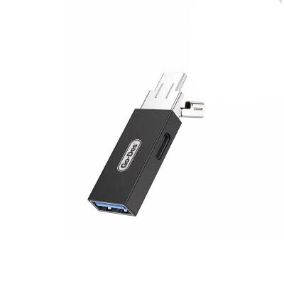 Go Des GD-CT192 USB-A to Type-C ve Type-C to USB-A 4in1 OTG Dönüştürücü Adaptör Siyah