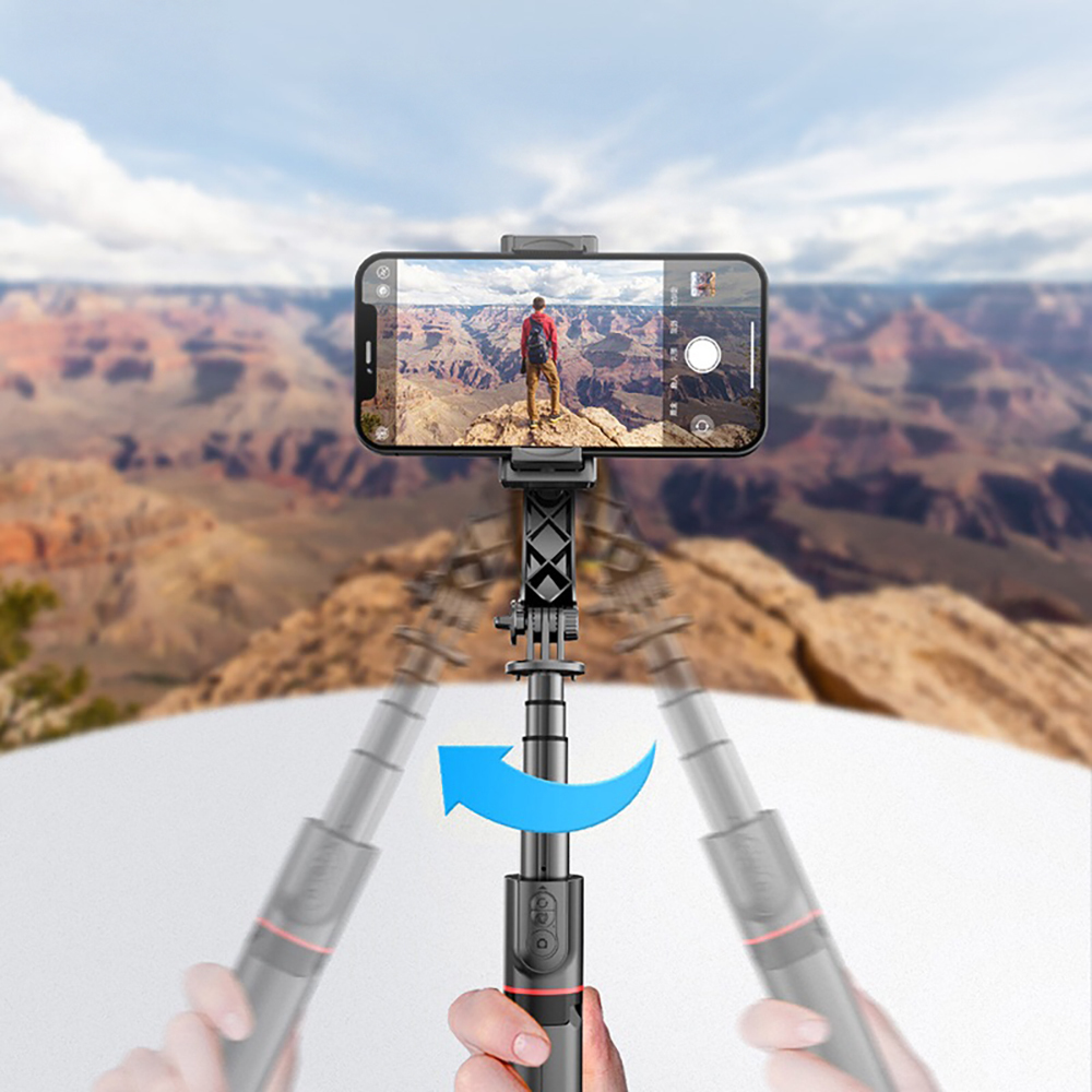 Go-Des GD-F06 Bluetooth Kumandalı Teleskopik Tripodlu Sarsılma Engelleyicili Selfie Çubuğu - 8