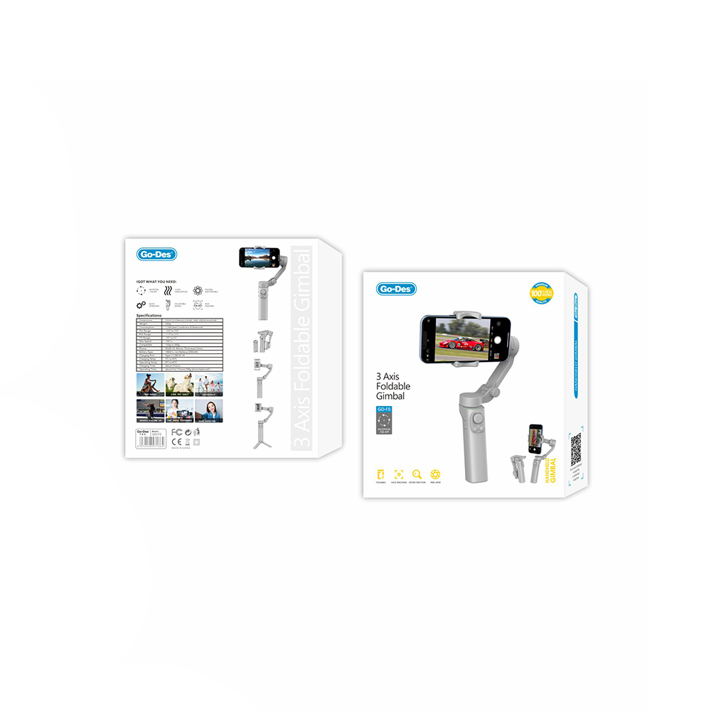 Go Des GD-F5 3-Axis Handheld Gimbal Stabilizer with Face Recognition Tracking - 4