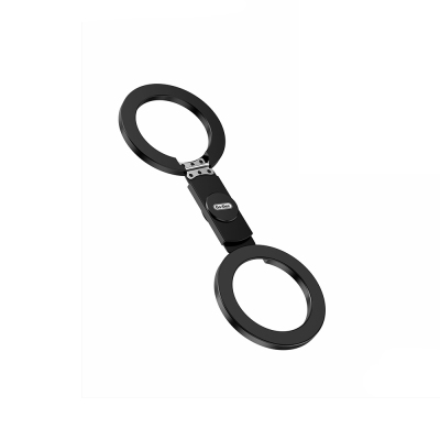 Go Des GD-G067 Ayarlanabilir Katlanabilir Stres Çarkı Tasarımlı Magnetik Telefon Standı Siyah