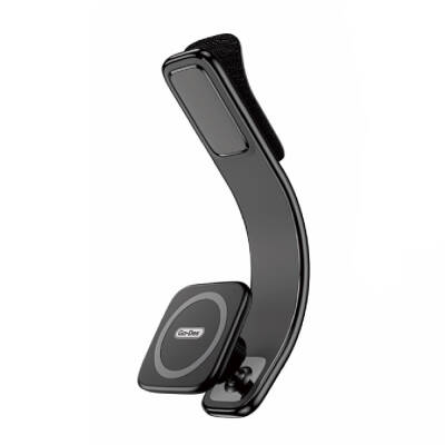 Go Des GD-HD208 Magnetik Magsafe Uyumlu Bükülebilen Eğimli ve Düz Zemin Araç Telefon Tutacağı Siyah