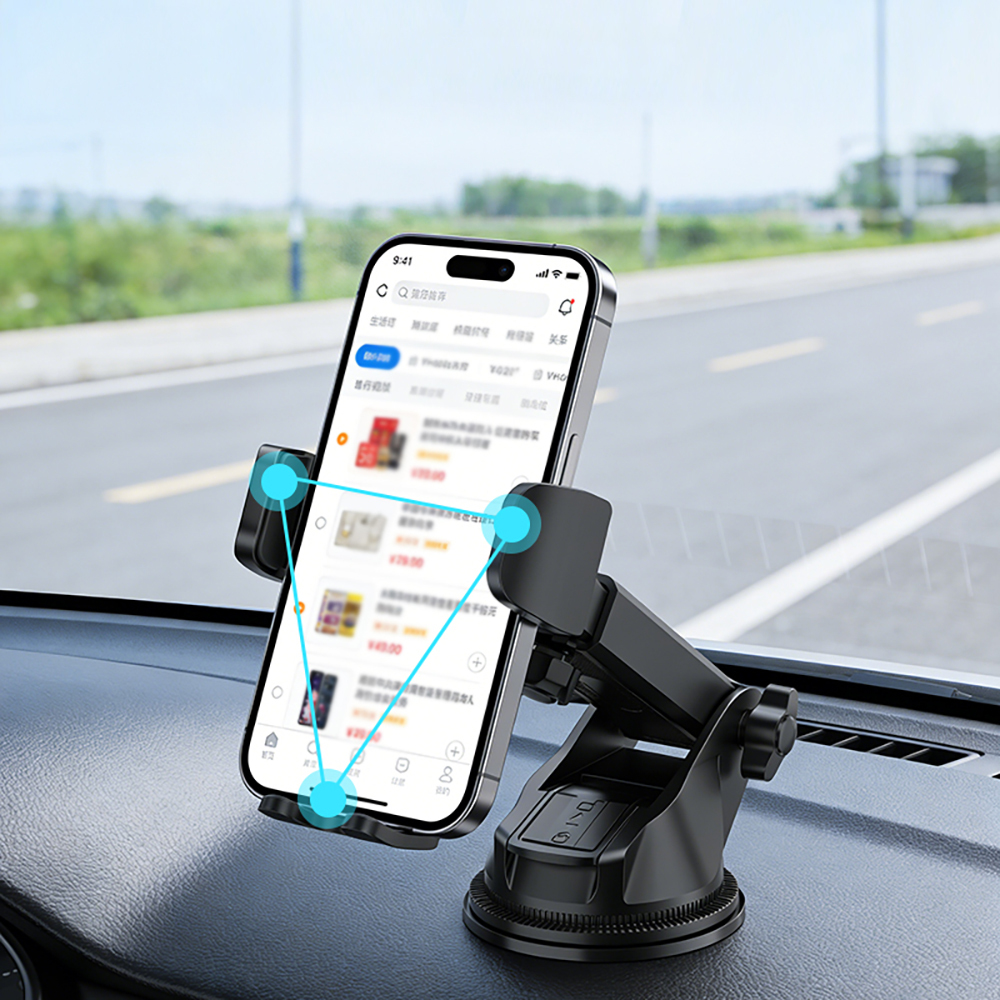 Go Des GD-HD356 360 Degree Rotating Telescopic Vacuum Design Car Phone Holder - 4