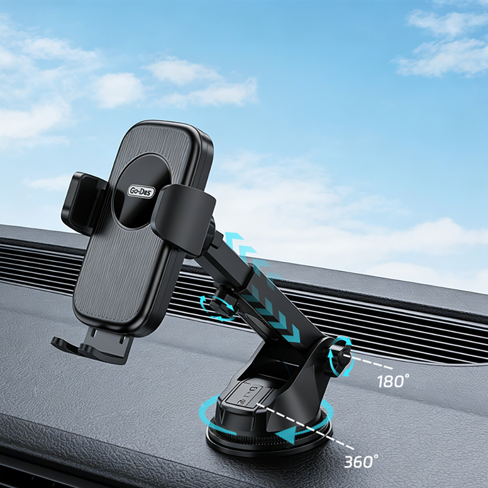 Go Des GD-HD356 360 Degree Rotating Telescopic Vacuum Design Car Phone Holder - 5