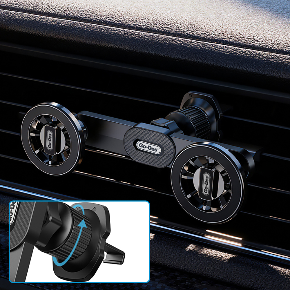 Go Des GD-HD365 Havalandırma Tasarım 2in1 Magnetik Araç Telefon Tutucu - 6