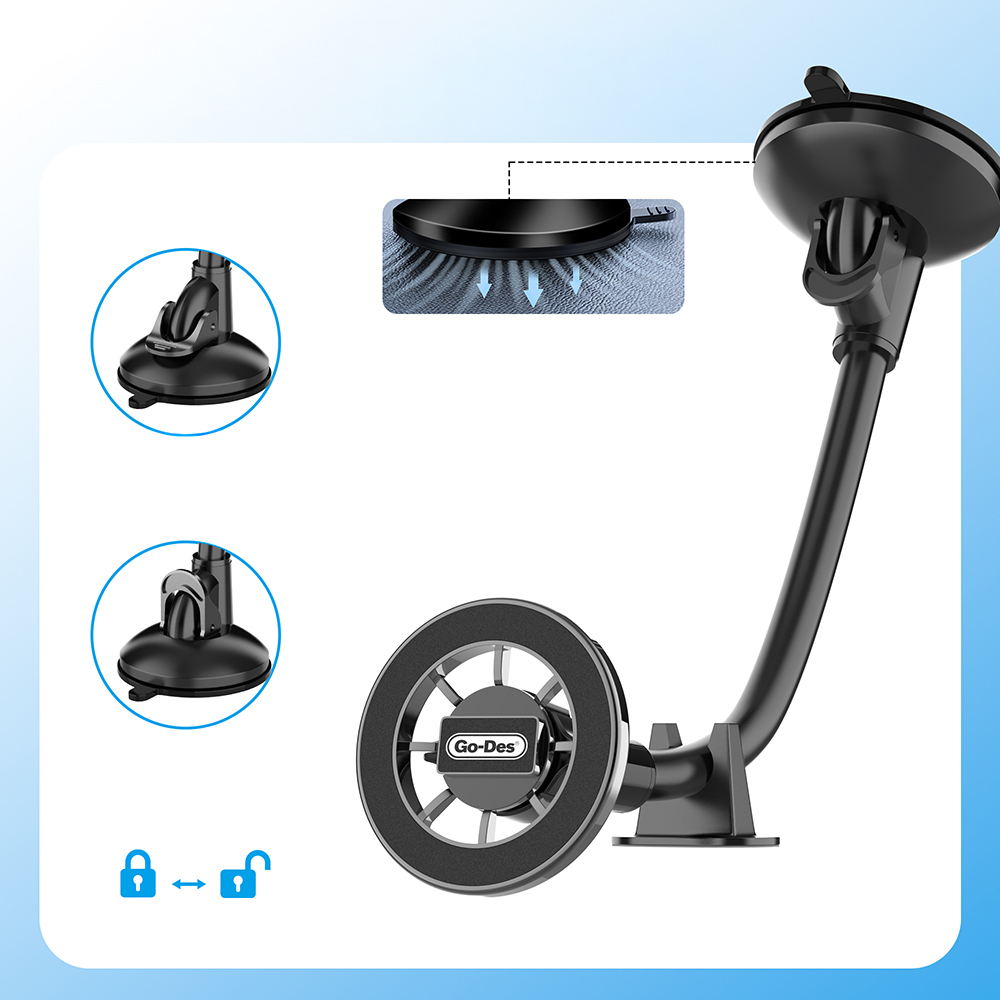 Go Des GD-HD368 Magnetic Flexible Suction Cup Design Car Phone Holder - 4