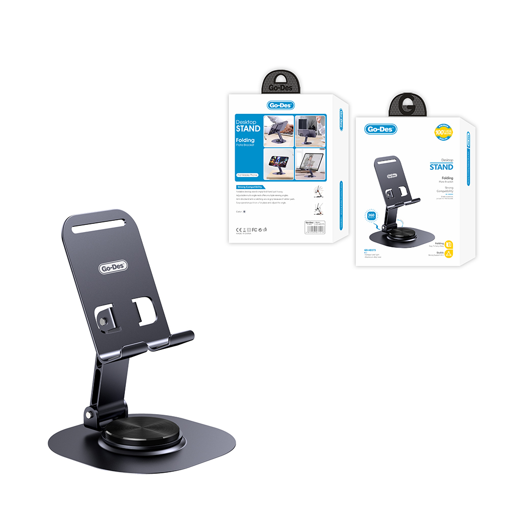 Go Des GD-HD373 Ayarlanabilir Katlanabilir 360 Derece Dönebilen Telefon ve Tablet Standı - 10