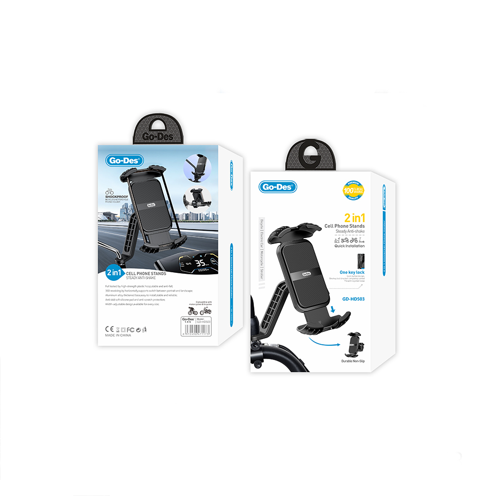 Go Des GD-HD503 360° Rotatable Adjustable Motorcycle and Bicycle Phone Holder - 7