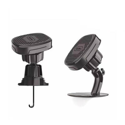 Go Des GD-HD835S Magnetic 360° Rotatable 2in1 Ventilation and Flat Floor Car Phone Holder Black