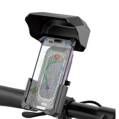 Go Des GD-HD906 Sarsıntı Önleyici Anti-UV Su Geçirmez Bisiklet ve Motosiklet Telefon Tutucu Siyah
